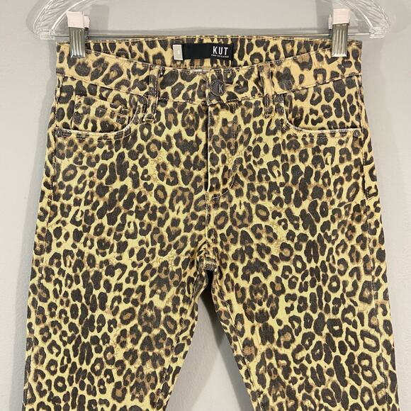 KUT from the Kloth Donna Ankle Skinny Leopard print Jean - Picture 3 of 7